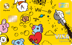 宇宙明星BT21信用卡VISA御璽卡 