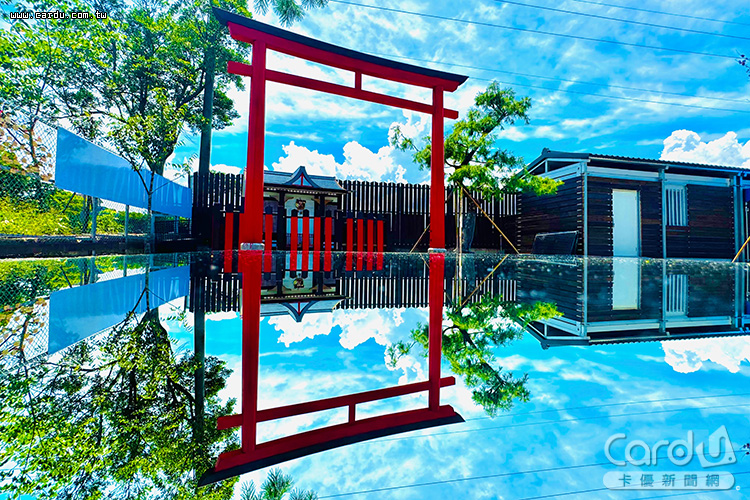 張美阿嬤農場打造鳥居、神社等日式景觀，彷彿置身日本。