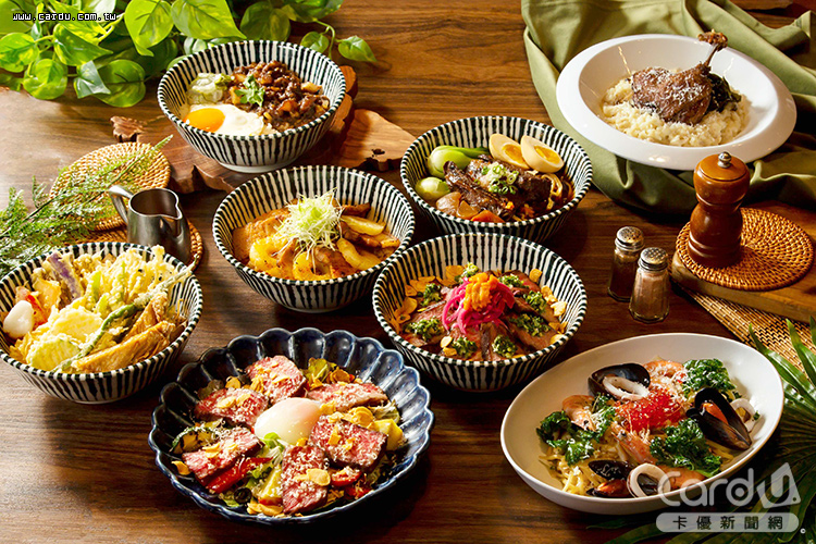 節慶菜單有海膽鮮蝦義大利麵、燒烤牛小排丼飯等,豐富美味(圖/捷絲旅 提供)