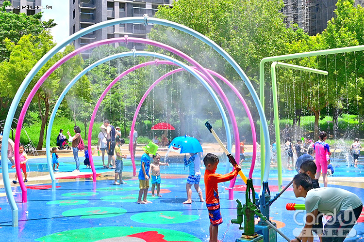 潭雅神綠園道的中科公園夏日戲水區7/4~8/30免費開放(圖/台中市政府 提供)
